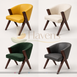 Modern Upholstered Accent Chair with Solid Wood Frame